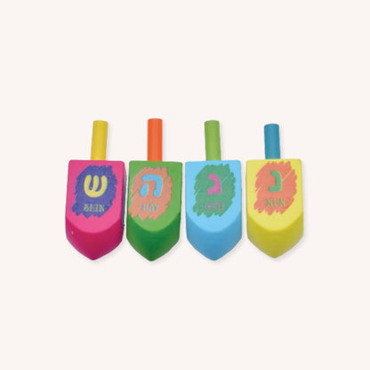 Wood Dreidels - Medium - Assorted Colors