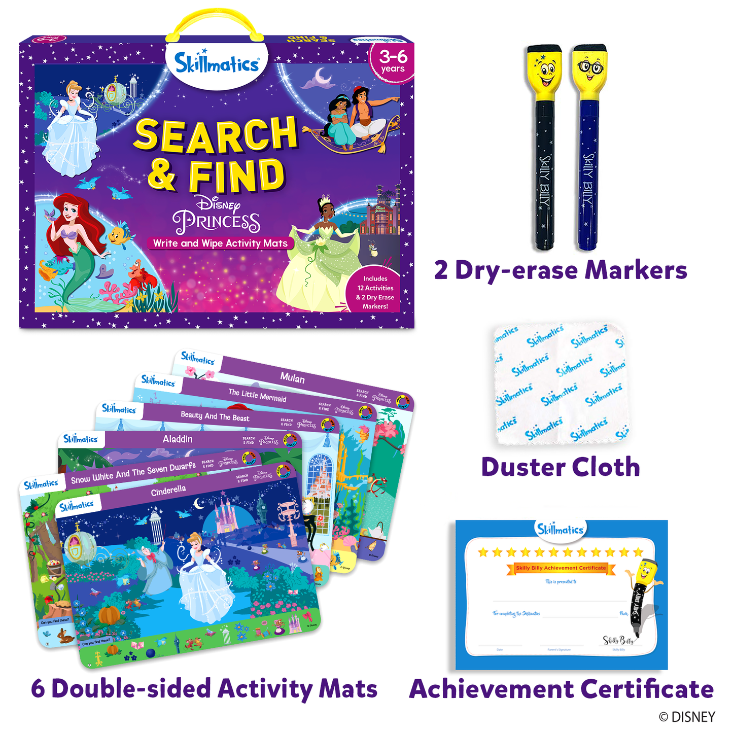 Skillmatics - Search & Find Disney Princess Activity Mats