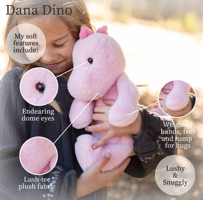 World's Softest Lushee 16 inch Pink Dino