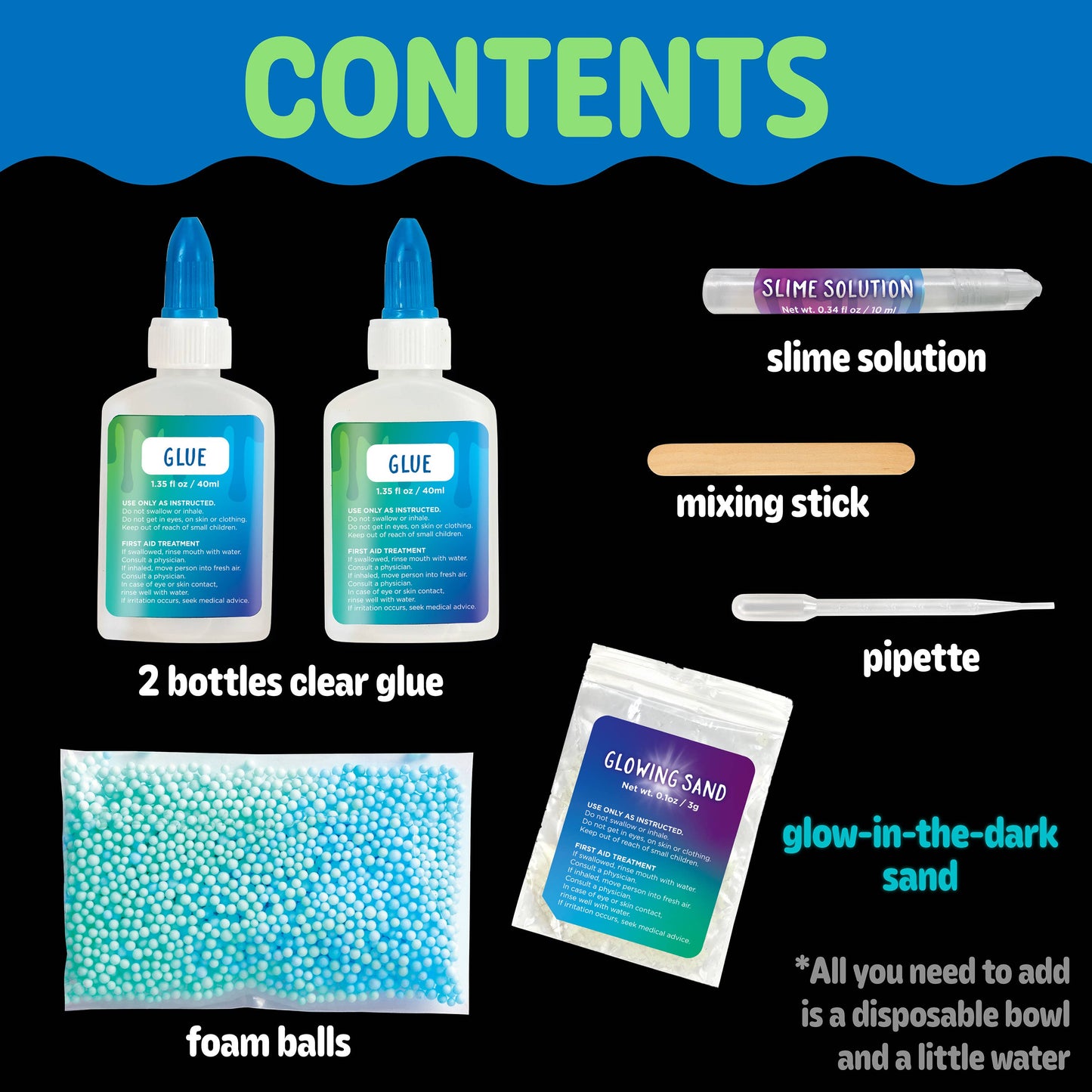 DIY Glowing Squishy Slime Mini Kit for Kids
