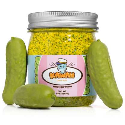 Shimmery Pickle Clear Slime (5pcs/case)