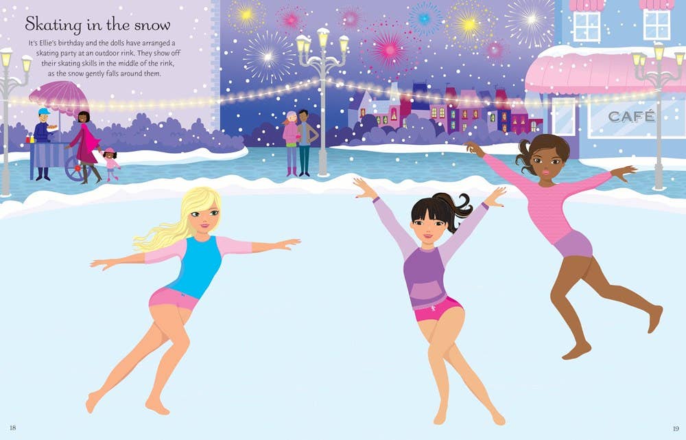 Sticker Dolly Dressing Ice Skaters