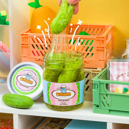 Shimmery Pickle Clear Slime (5pcs/case)