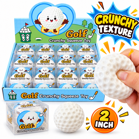 2" Golf Ball Crunchy Squishy Toy MSS50