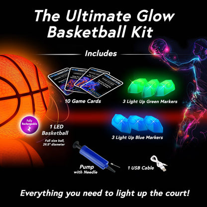 Starlight Shooters: A Glow in the Dark Basketball Game Set