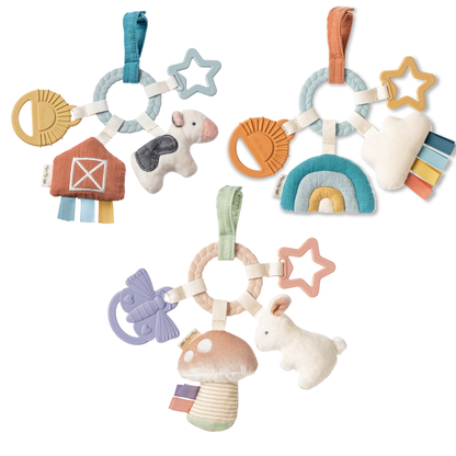 Bitzy Busy Ring™ Teething Activity Toy: High Contrast