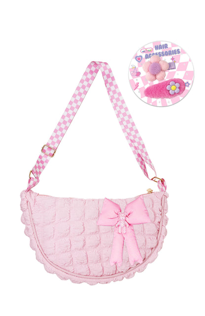 Bowtiful Puffer Crossbody Bag, Bowtiful