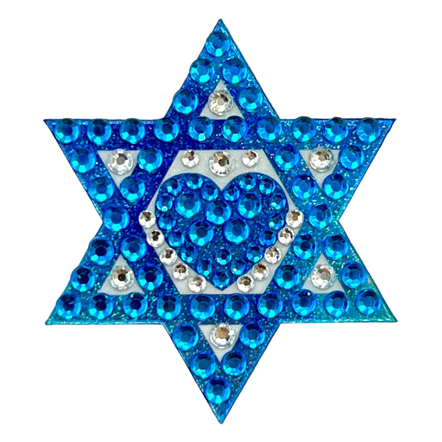 Star of David 2" Rhinestone Sticker: O/S