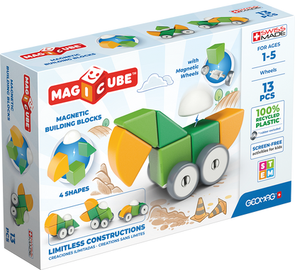 Geomag Magnetic Toys | Magicube Shapes Recycled 13 pcs