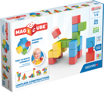 Geomag Magnetic Toys | Magicube Try-Me Recycled 24 pcs