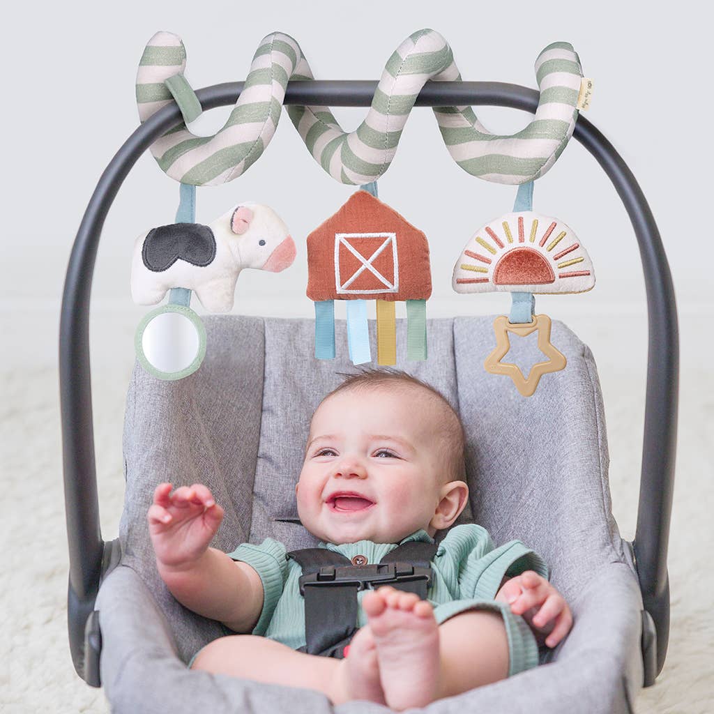 Itzy Bitzy Spiral Car Seat Activity Toy: High Contrast