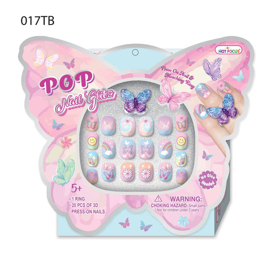 Pop  Nail Glitz, Tie Dye Butterfly