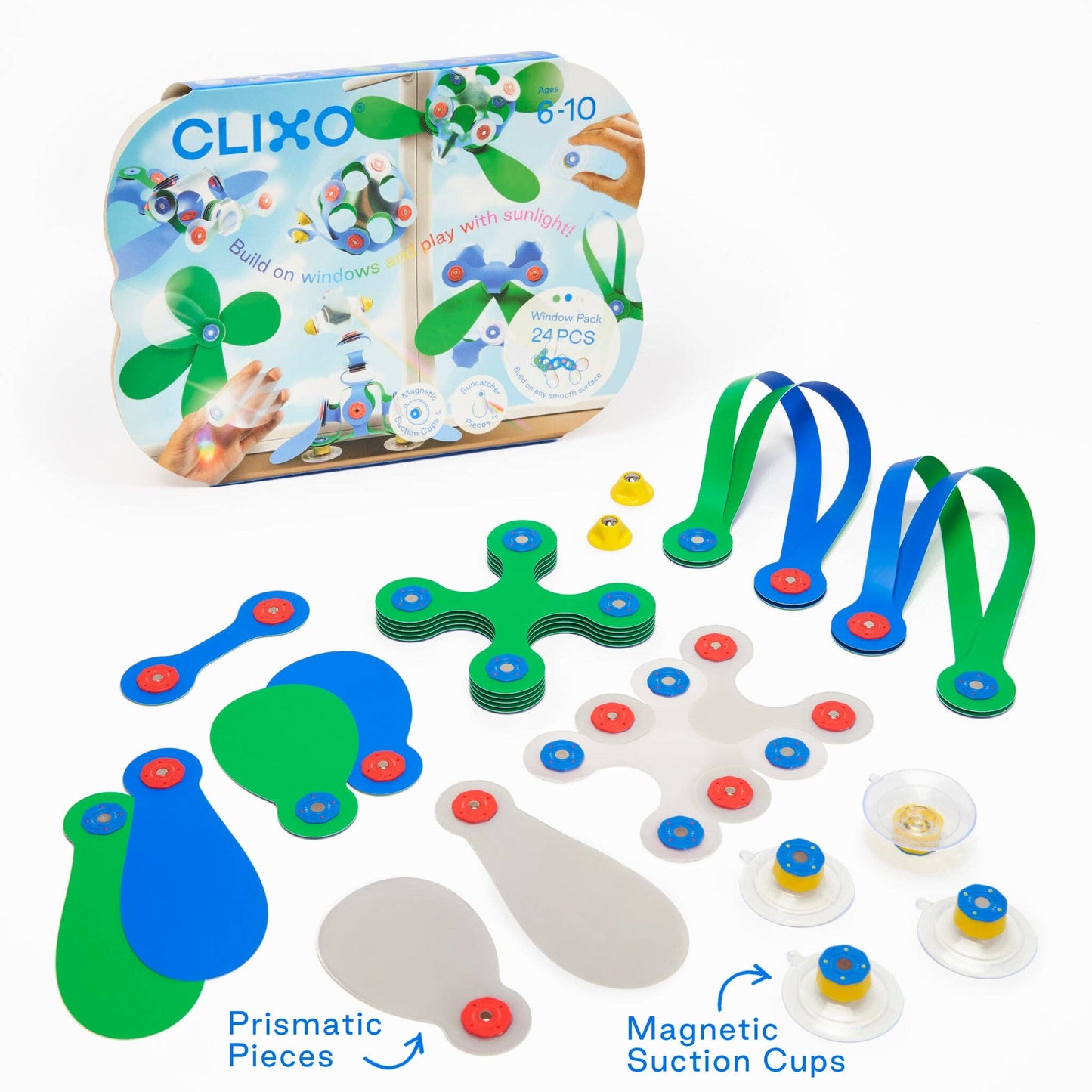 Clixo Window Pack: Blue/Green/Primatic