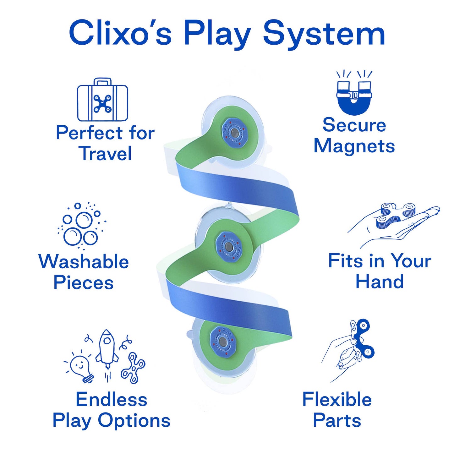 Clixo Window Pack: Blue/Green/Primatic