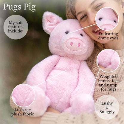 World's Softest Lushee 16 inch Pugs Pig