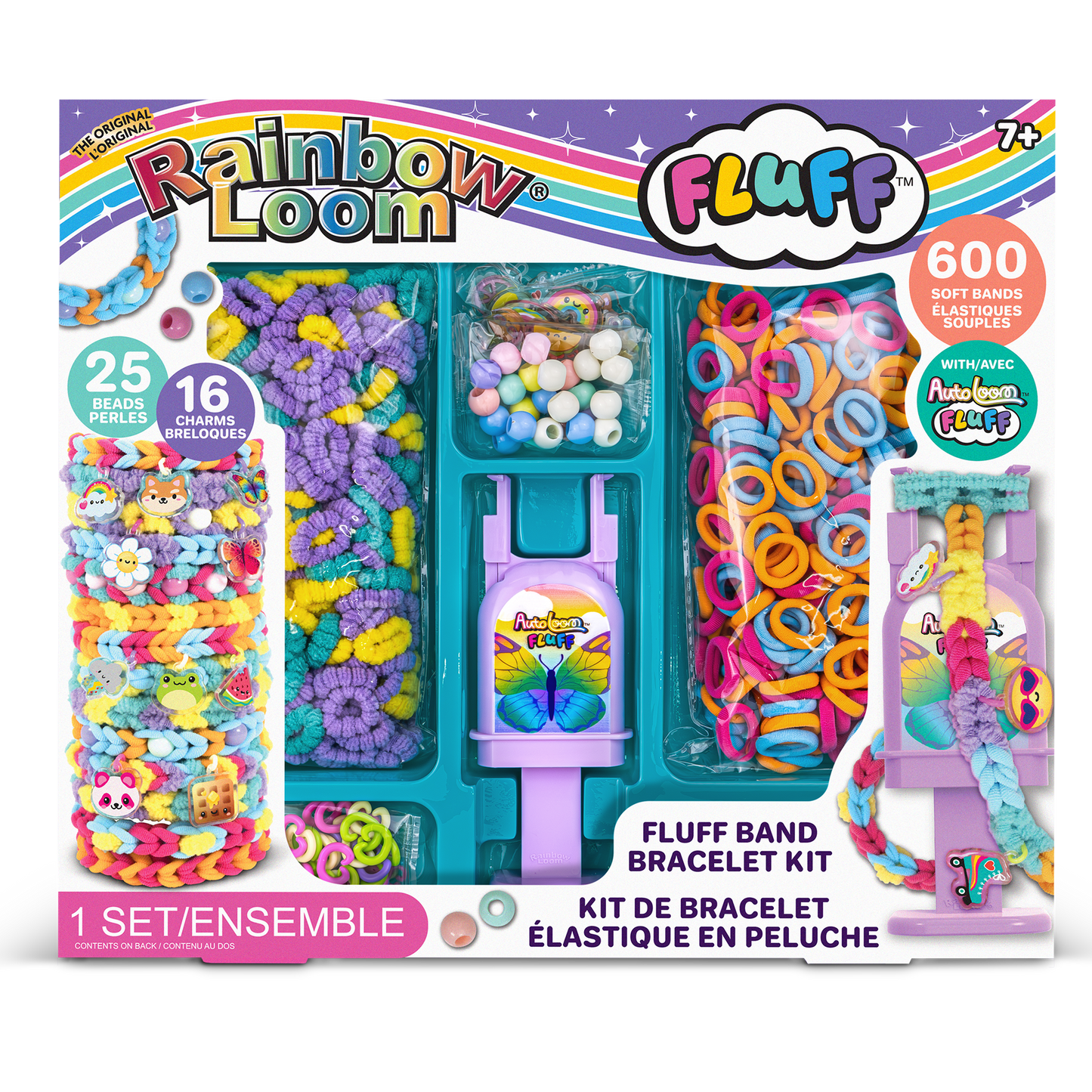 Auto Loom Fluff - 600 Fluff Bands, 16 charms,  and 25 beads