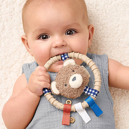 Itzy Ring Pal™ - Teething Ring Taupe Bear