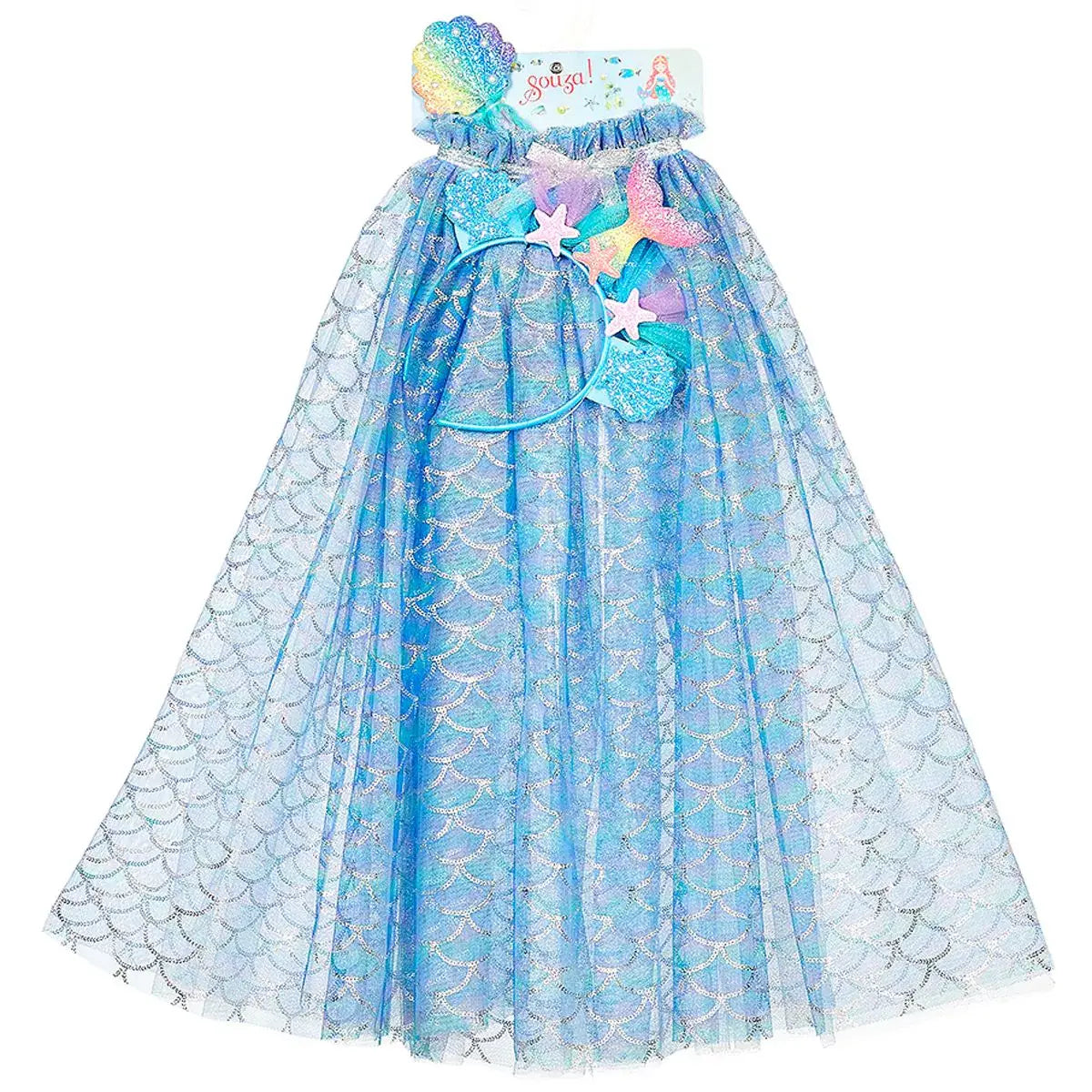 Marlya Mermaid Costume Cape Set: 5-7 yrs