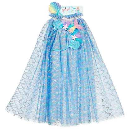 Marlya Mermaid Costume Cape Set: 5-7 yrs
