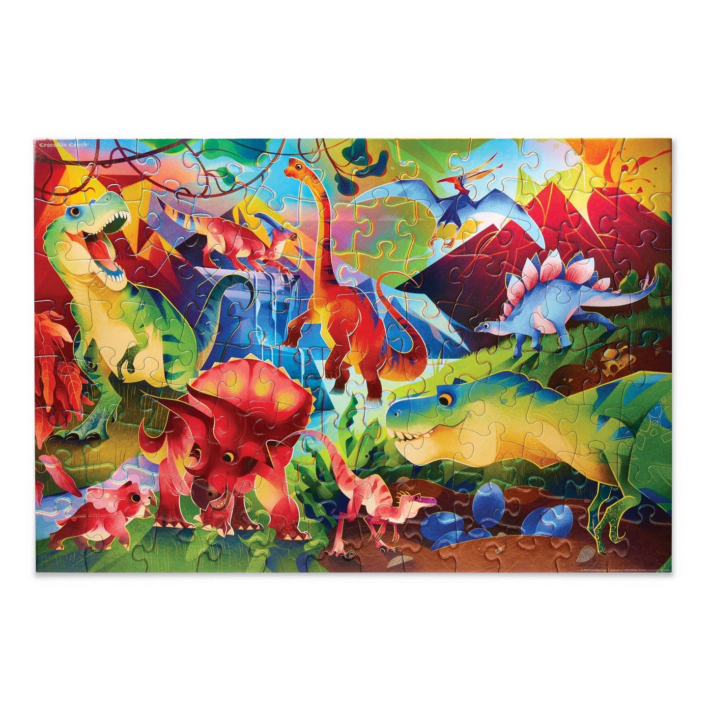 100-Piece Holographic Puzzle - Dinosaur World