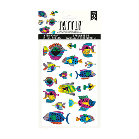 Fish Flurry Tattoo Sheet S/2