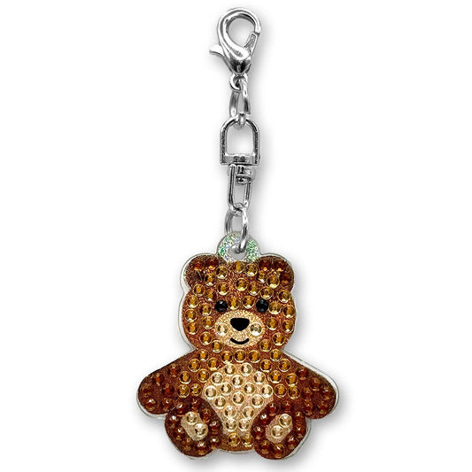Teddy Bear Rhinestone Bag Charm