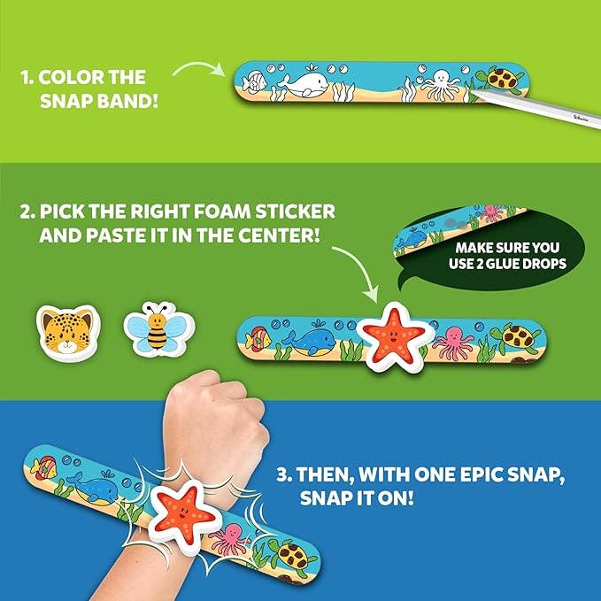 Skillmatics Craft Activity Snap Bandz Animal Friends