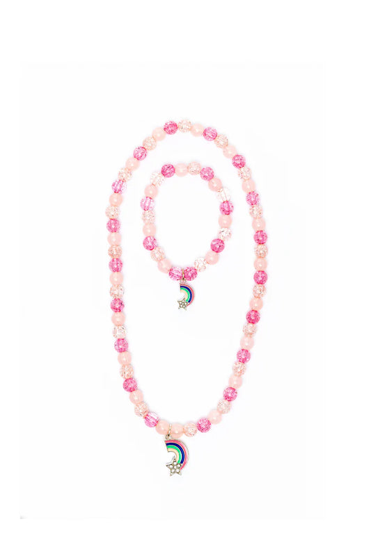 Rainbow Necklace & Bracelet Set