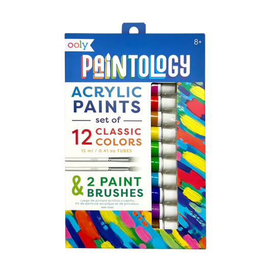 Paintology Acrylic Paints + 2 Brushes