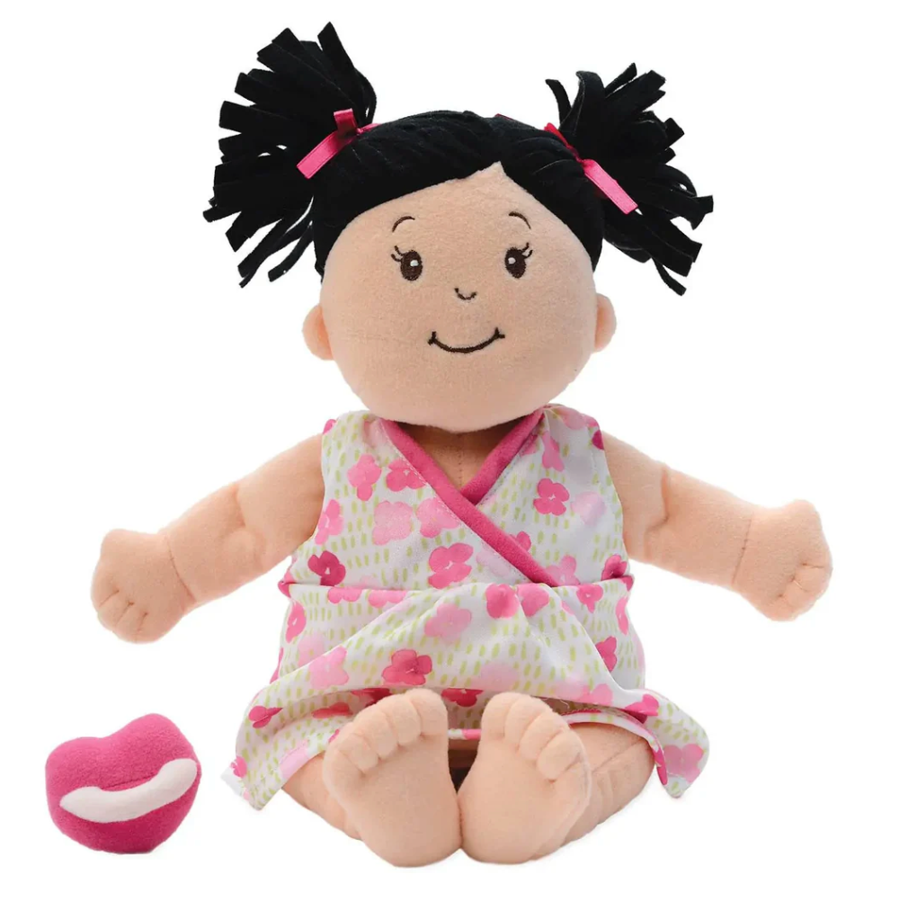 Baby Stella Peach Doll w/ Black Hair