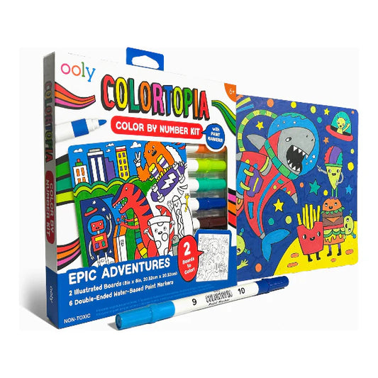 Colortopia: Paint Marker By Number Kit - Epic Adventure