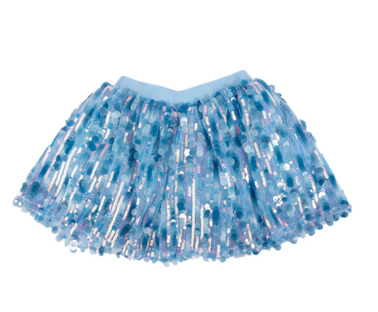 Super Star Sequin Skirt Blue