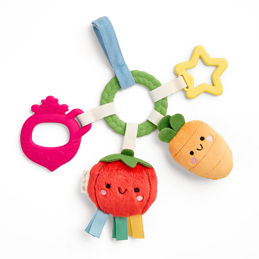 Bitzy Busy Ring™ Teething Activity Toy: High Contrast