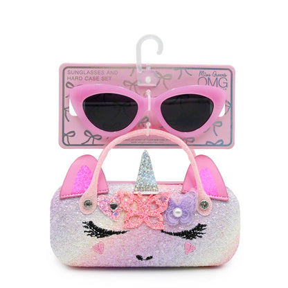 Gwen Heart Butterfly Crown Glitter Case and Sunglasses