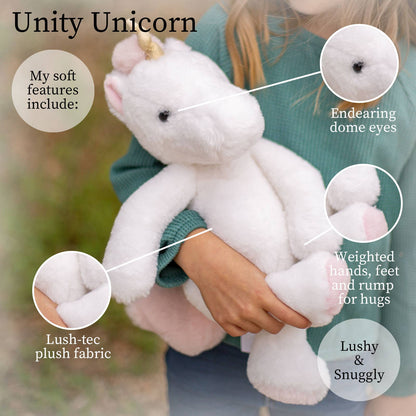 World's Softest Lushee 16 inch - Unity White Unicorn