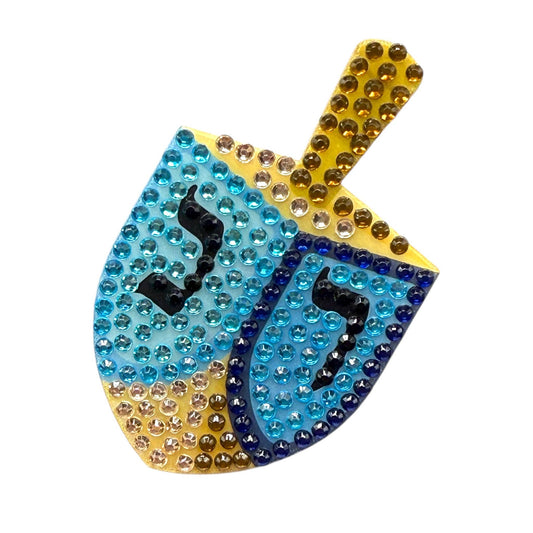 Dreidel 2" Rhinestone Sticker: O/S