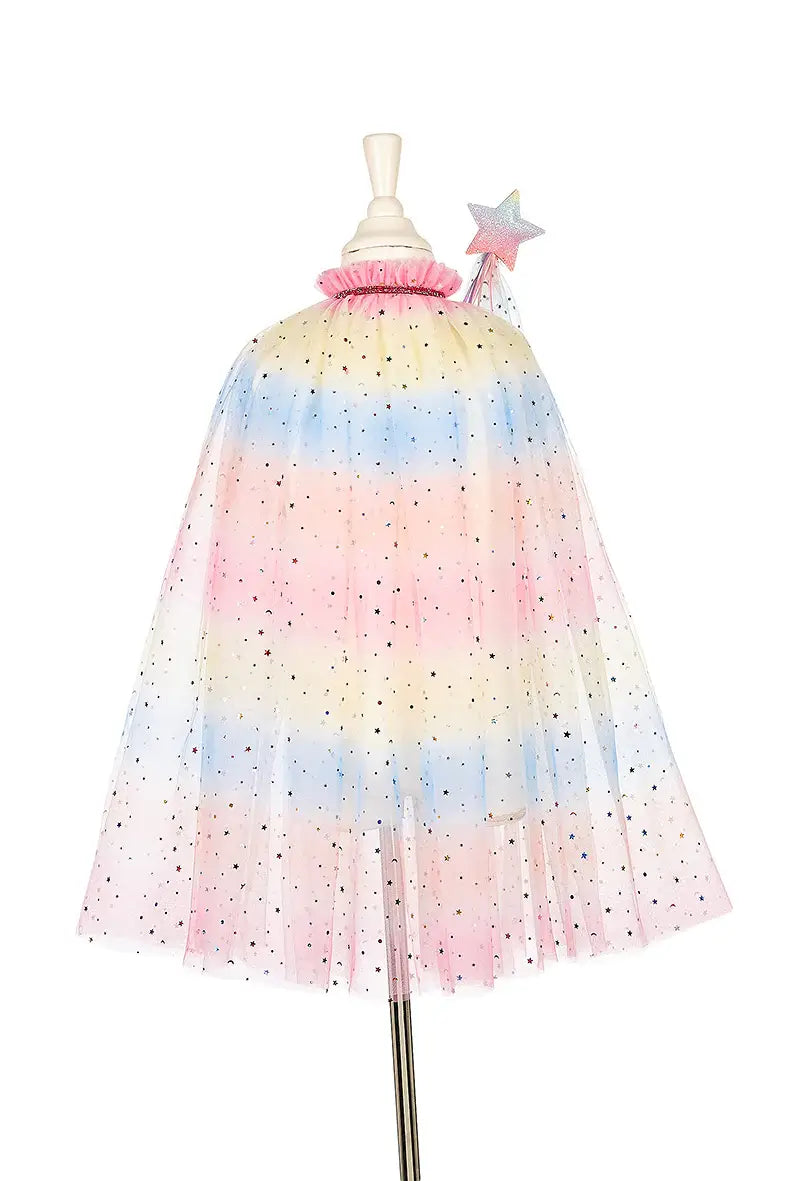 Unicorn Costume Cape Set w/ headband & wand 5-7 yrs