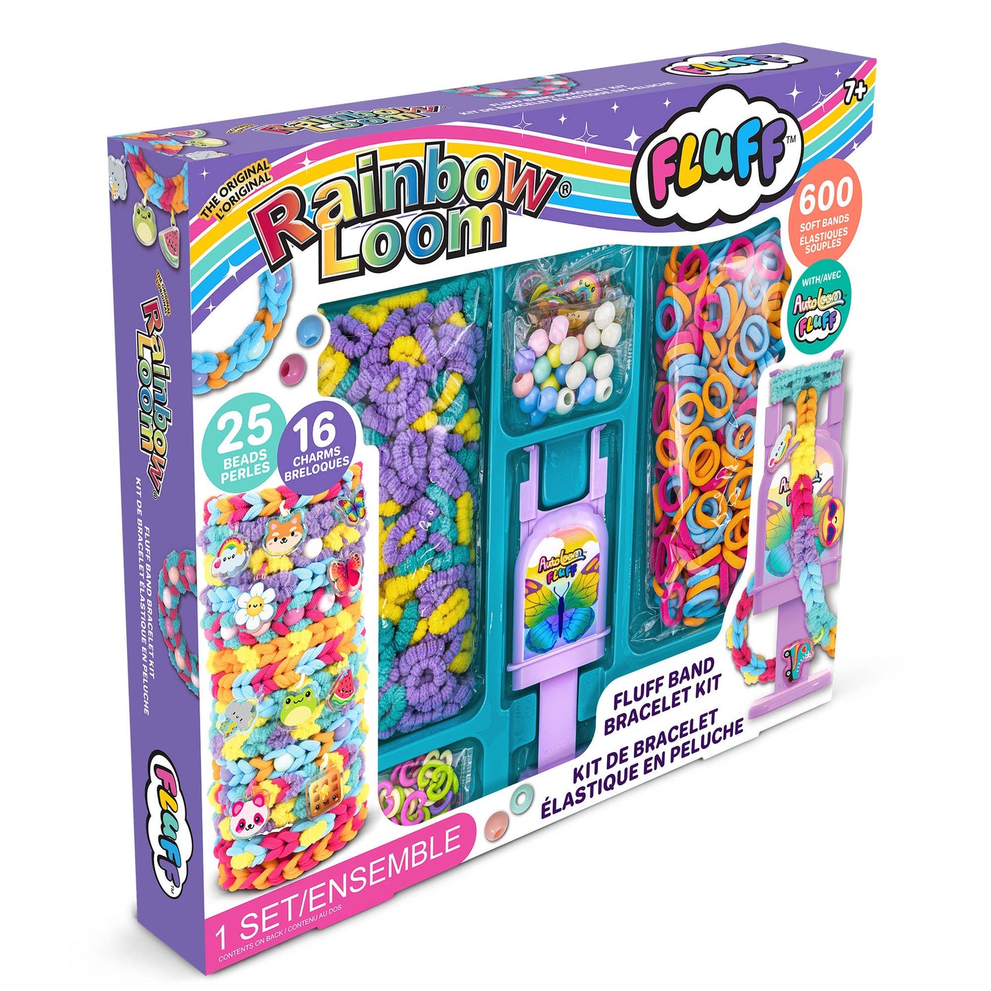 Auto Loom Fluff - 600 Fluff Bands, 16 charms,  and 25 beads