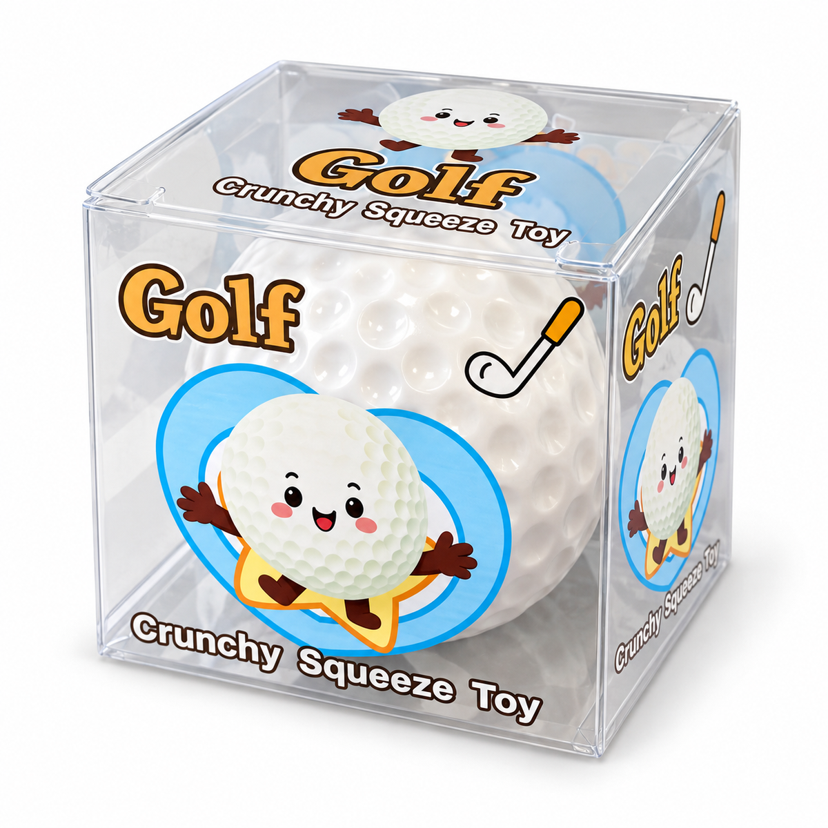 2" Golf Ball Crunchy Squishy Toy MSS50