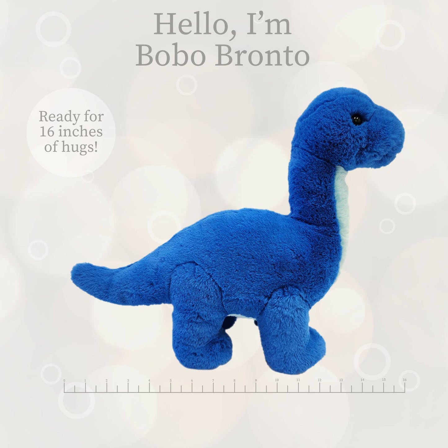 World's Softest Lushee 16 inch BoBo Bronto Blue Dino
