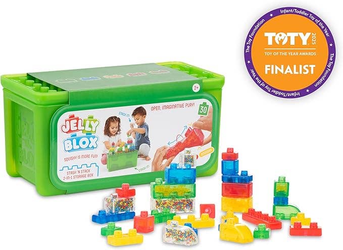 Jelly Blox Stackable Stash & Stack Sensory Play Toy Ages 2+