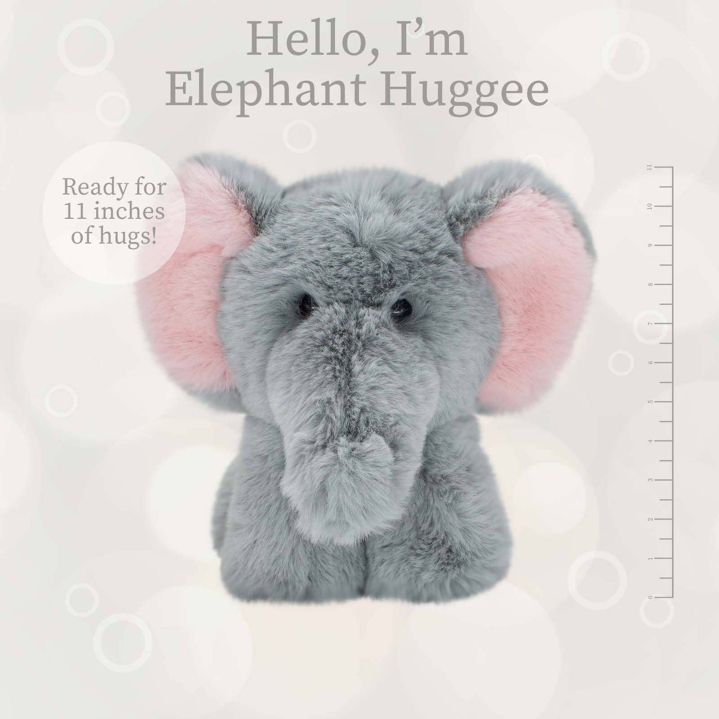 World's Softest 11 inch - Grey Baby Elephant