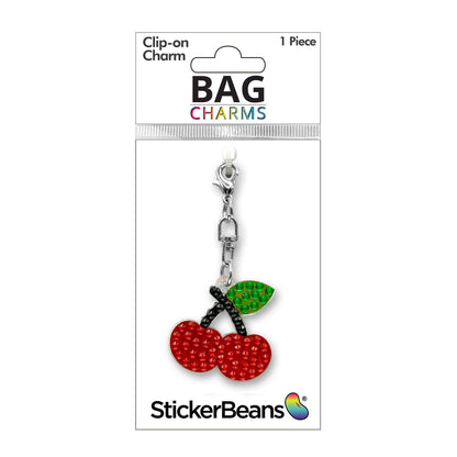 Cherries Rhinestone Bag Charm