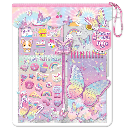 Sticker Portfolio, Tie Dye Butterfly