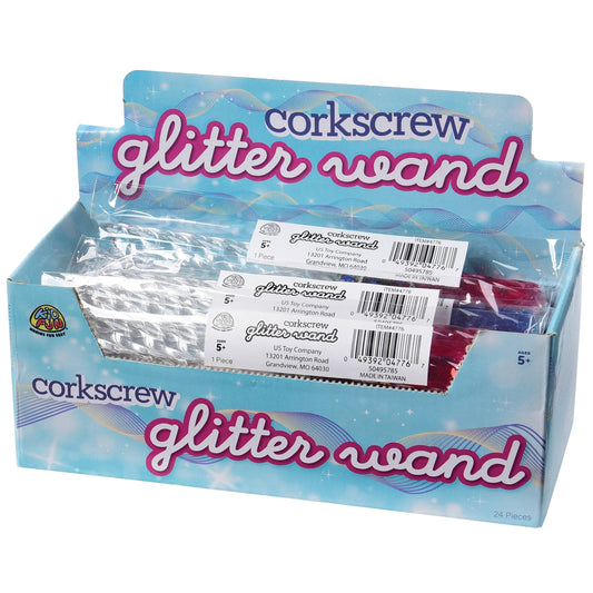 Corkscrew Glitter Wand 24-unit Display
