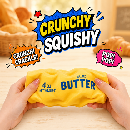NEW! Crunchy Butter Bar Squishy- ASMR! CRUNCHY Fidget