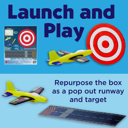 Stunt Squadron Foam Fliers Airplane Craft Kit for Kids: Glow in the Dark