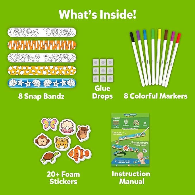 Skillmatics Craft Activity Snap Bandz Animal Friends