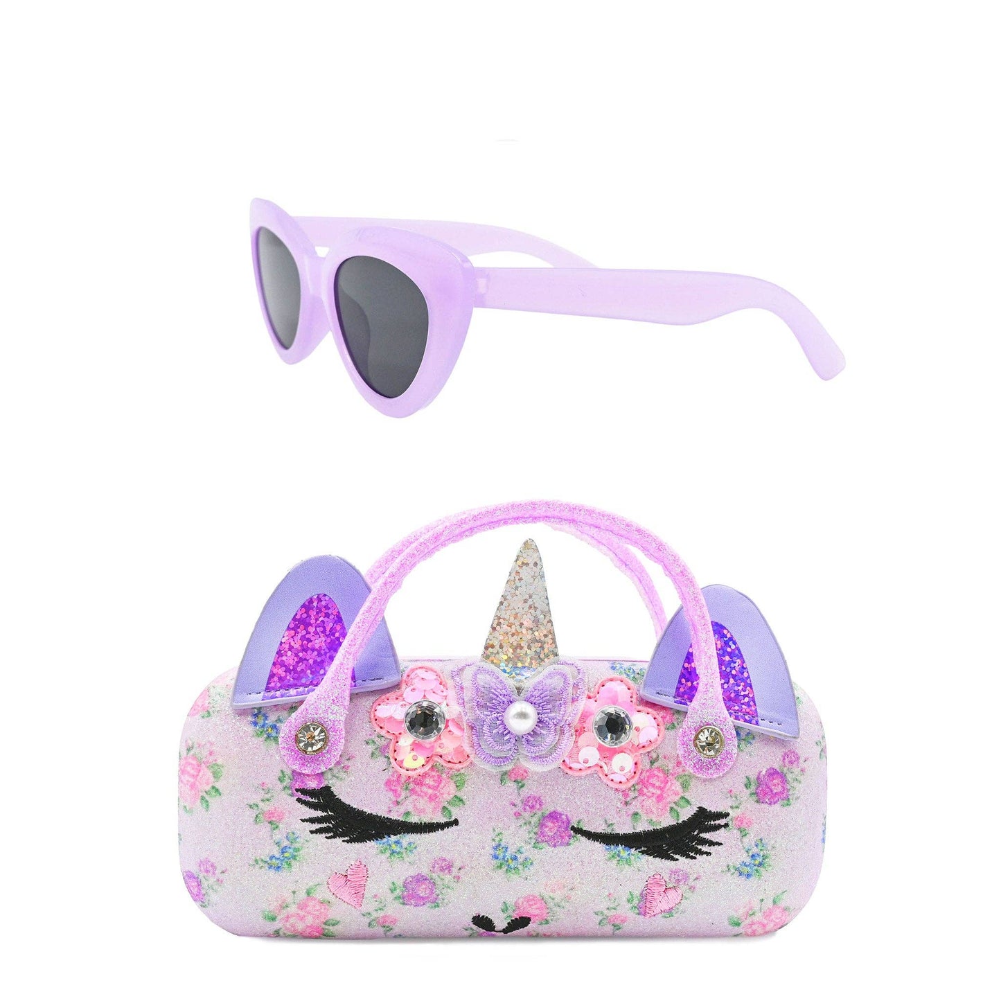Gwen Butterfly Crown Floral Case and Sunglasses