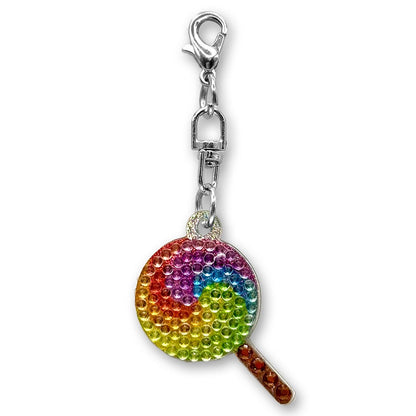 Rainbow Lollipop Rhinestone Bag Charm